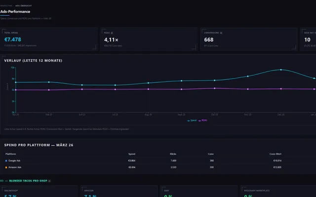 Screenshot: Ads-Performance
